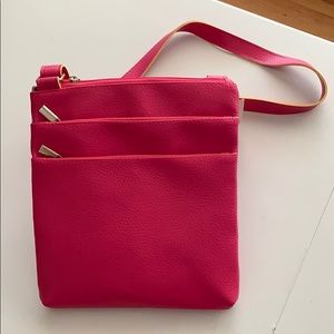 Crossbody Hipster Style Bag in Hot Pink